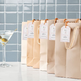 Etiqueta Para Presente Listras Rosa Tini Um Está a Caminho Obrigado