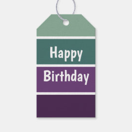 Etiqueta Para Presente Listras Verdes E Roxas