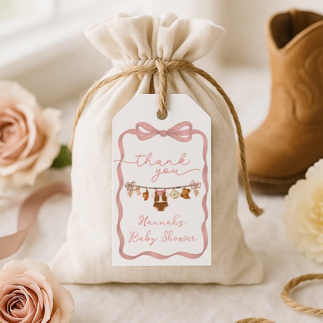Etiqueta Para Presente Little Cowgirl Baby Shower (Criador carregado)