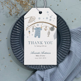 Etiqueta Para Presente Little Fisherman Fishing Boy Baby Shower Thank You
