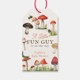 Etiqueta Para Presente Little Fun Guy Mushroom Bee Boy Baby Shower