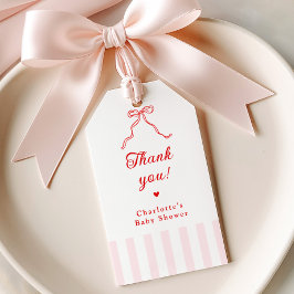 Etiqueta Para Presente Little Sweetheart Bow Baby Shower