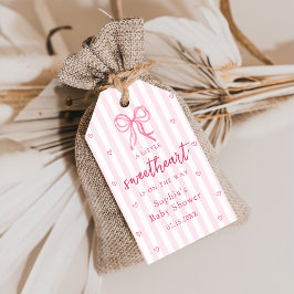Etiqueta Para Presente Little Sweetheart Bow Baby Shower Gift Tags