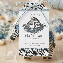 Etiqueta Para Presente Little Wild One Zebra Safari Baby Shower Favor Tag