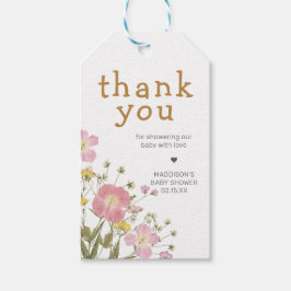 Etiqueta Para Presente Little Wildflower Boho Baby Shower Favor Tags