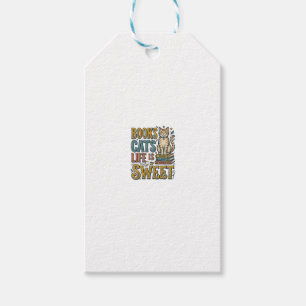 Etiqueta Para Presente Livros Gatos A Vida É Doce Design Para Leitor de G