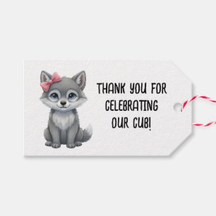 Etiqueta Para Presente Lobo Obrigado, Etiqueta de Presente de Churrasco d