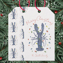 Etiqueta Para Presente Lobster Christmas Card
