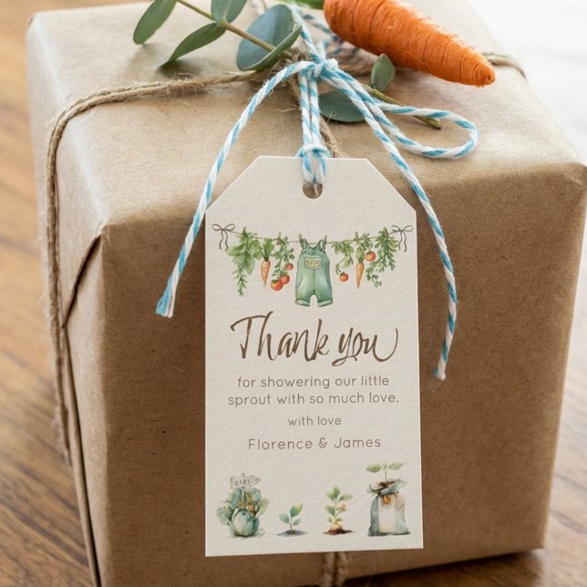 Etiqueta Para Presente Locally Grown Baby Shower Party  (Criador carregado)