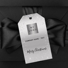 Etiqueta Para Presente Logotipo comercial da prata de Natal