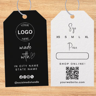 Etiqueta Para Presente Logotipo comercial Qr Marcas de travamento do códi