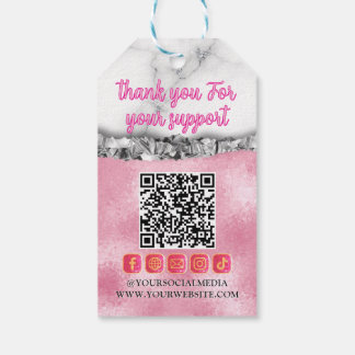 Etiqueta Para Presente Logotipo de código QR rosa personalizado Preço Han