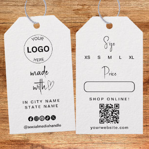 Etiqueta Para Presente Logotipo de empresa Qr Marcas de travamento do cód