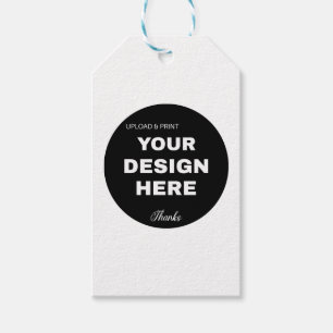 Etiqueta Para Presente Logotipo de QR Code Preto Elegante, Minimalista e
