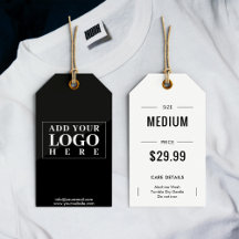 Logotipo de Vestuário Tamanho do preço Travar Etiq