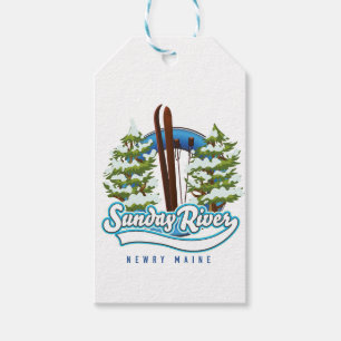 Etiqueta Para Presente logotipo do ski Sunday River Newry Maine