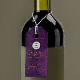 Etiqueta Para Presente Logótipo elegante, garrafa de vinho personalizada