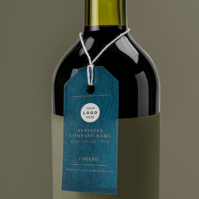 Etiqueta Para Presente Logótipo elegante, garrafa de vinho personalizada (Criador carregado)