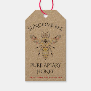 Etiqueta Para Presente Logotipo feito sob encomenda do mel da abelha