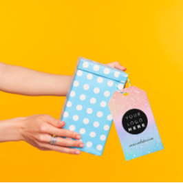 Etiqueta Para Presente Logotipo Personalizado da Empresa Descrição do Obr