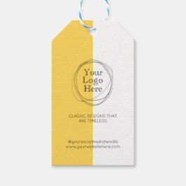 Etiqueta Para Presente Logotipo personalizado Marca de preço amarelo da m