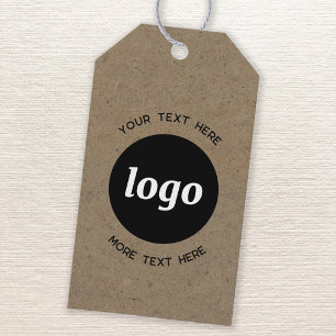 Etiqueta Para Presente Logotipo simples e texto Papel marrom para empresa
