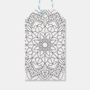 Etiqueta Para Presente Lotus Flower Mandala