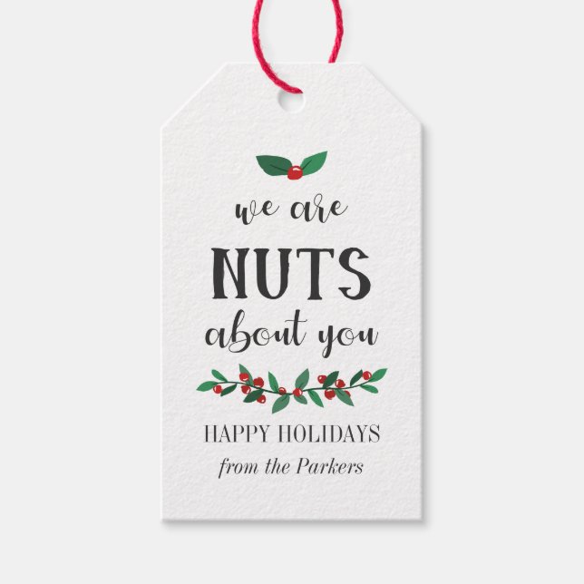 Etiqueta Para Presente Loucos Sobre Seus Twigs De Natal (Frente)