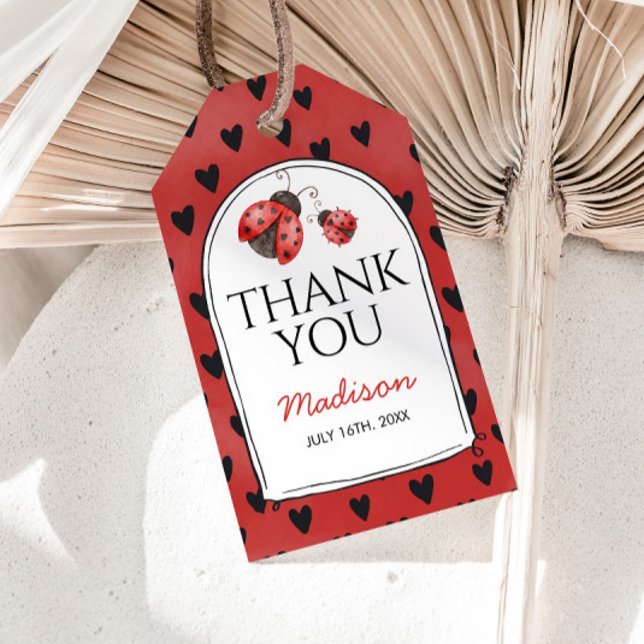Etiqueta Para Presente Love bug Thank You (Criador carregado)