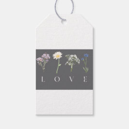 Etiqueta Para Presente LOVE Floral – Impressão Botânica Romântica Manual