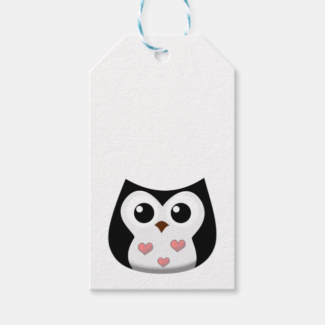 Etiqueta Para Presente Love Owl (Frente)