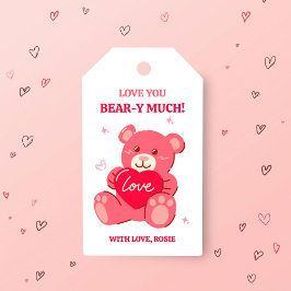 Etiqueta Para Presente Love You Bear-y Much Valentine Gift Tag