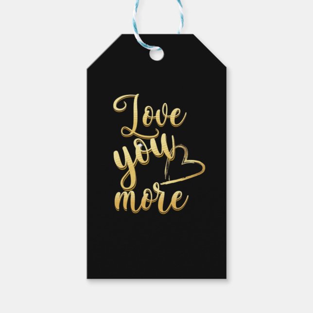 Etiqueta Para Presente Love You More Soft Modern Style  (Frente)