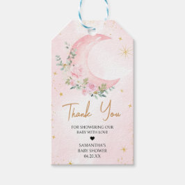 Etiqueta Para Presente Lua rosa e marcas de favorecimento de Chá de frald