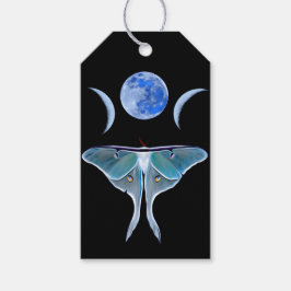 Etiqueta Para Presente Lua tripla de Luna Moth a preto