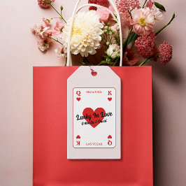 Etiqueta Para Presente Lucky In Love Hearts Casais Favor do Chá