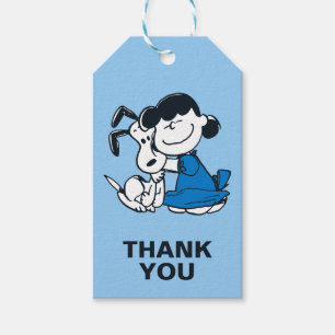 Etiqueta Para Presente Lucy Hugging Snoopy