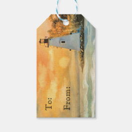 Etiqueta Para Presente Luz do farol de Bíblia Inspiracional Verso