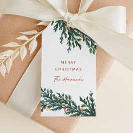 Etiqueta Para Presente Luzes de Natal e Verde