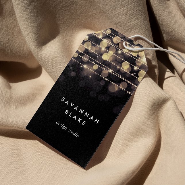 Etiqueta Para Presente Luzes do ouro (Criador carregado)