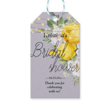 Luzes Rústicas Chuveiro Nupcial Floral Amarelo  