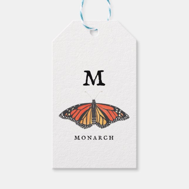 Etiqueta Para Presente "M" Monarca (Frente)