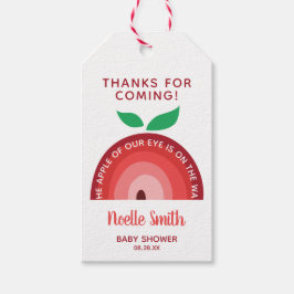 Etiqueta Para Presente Maçã do nosso olho, Apple Rainbow, Chá de fraldas