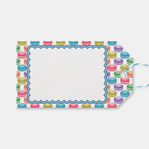Etiqueta Para Presente Macarões Coloridos de Cookies de pop Art