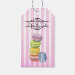 Etiqueta Para Presente Macarons Francês Pastel Pastel Watercolor Obrigado