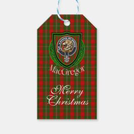 Etiqueta Para Presente MacGregor Scottish Clan Tartan & Crest