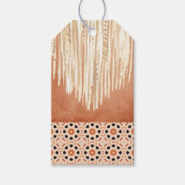 Etiqueta Para Presente Macrame do Azulejo Modern Boho Terracotta