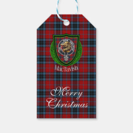 Etiqueta Para Presente MacTavish Scottish Clan Tartan & Crest