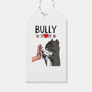 Etiqueta Para Presente Mãe de American Bully Mamãe de Cachorro Fofo Mulhe