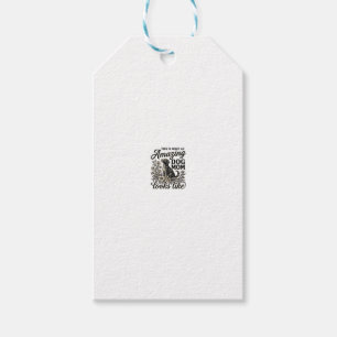 Etiqueta Para Presente Mãe de Cachorro Incrível Design Floral Vintage de 
